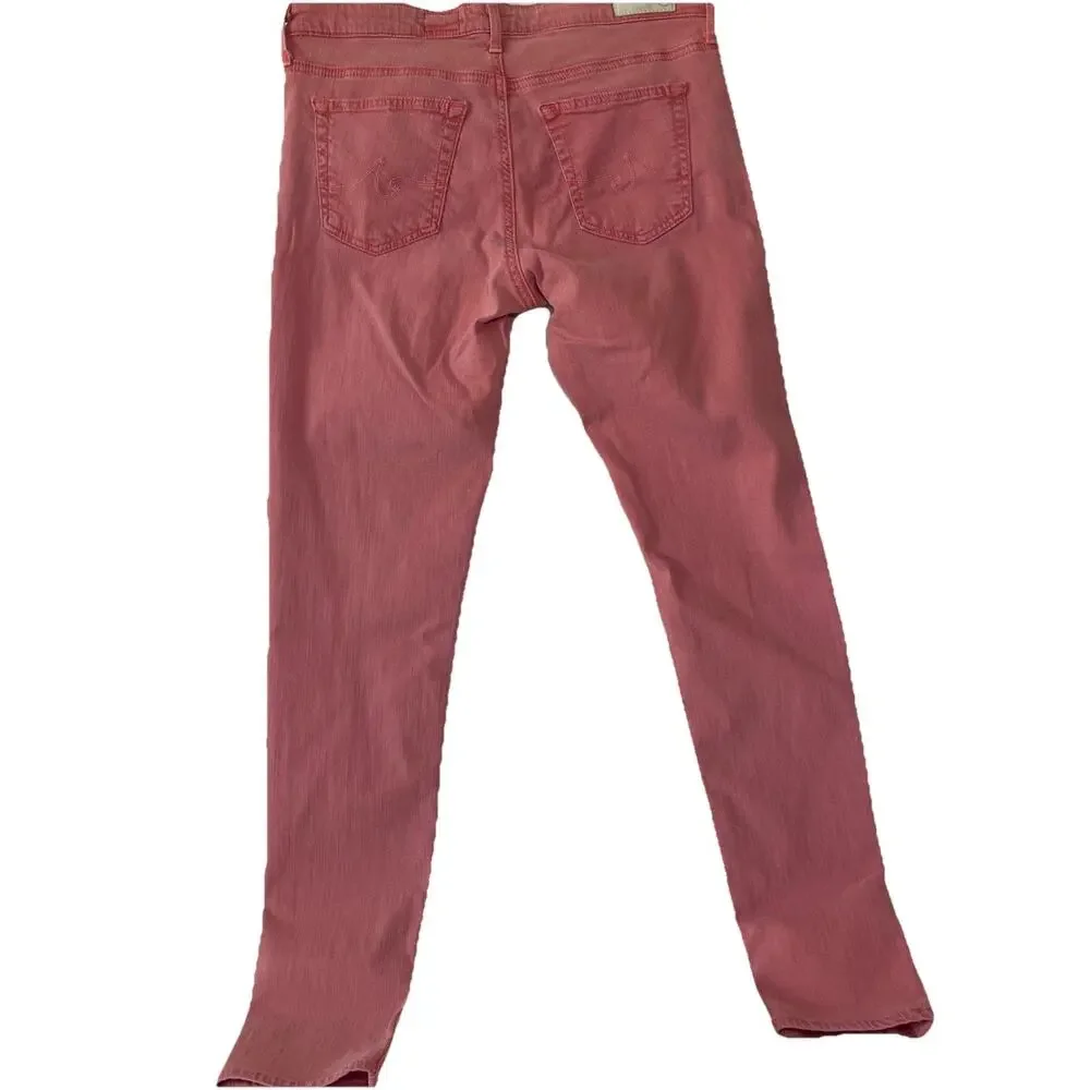 AG Adriano Goldschmied Women's Legging Ankle Coral Orange Jeans 29R